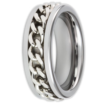 Original Rotating Chain 8mm Wonder Ring Size O - Clearance 1197