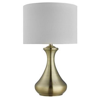 Searchlight Touch Lamp Antique Brass - Cream Shade-warehouse-091026