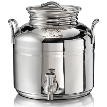 Sansone Fusti Tank | Stainless Steel Water Dispenser | Stand & Tap Included | 0.79 Gallon | 3L - Items
