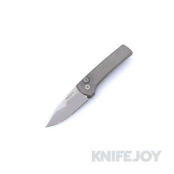 Pro-Tech x Chavez 2026 Scapegoat Custom 001 Scapegoat Compact Automatic Mike Irie Compound Ground 154CM Blade with Blasted and Stonewashed 17-4 Heat-Treated Steel Handle - Open Box