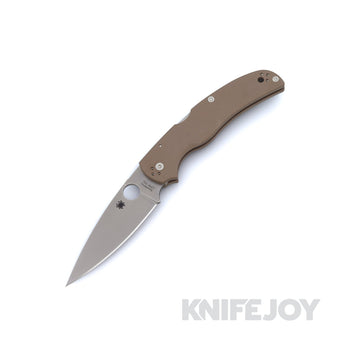 Spyderco C244GPBN15V Native Chief PlainEdge 15V Blade with Brown G10 Scales - Open Box