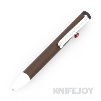 Tactile Turn KnifeJoy Exclusive MINI Size Bolt Action Pen with Bright Red Bolt and Reindeer Brown Cerakote Pen - Open Box