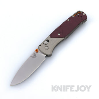 Benchmade 535-09 Bugout AXIS Lock Knife with Drop Point Plain CPM-S90V Blade and Aluminum Handle with Redstone Richlite Inlays - Open Box