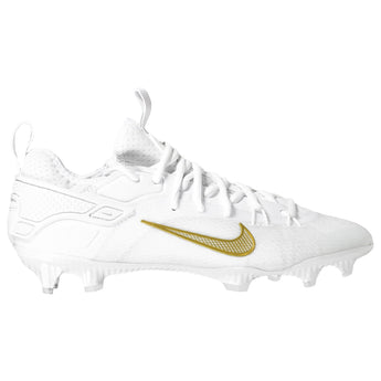 RETURN 4 SALE - Nike Huarache 9 Elite Low Lax White/Gold Lacrosse Cleats