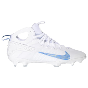 RETURN 4 SALE - Nike Huarache 9 Elite Mid Lax White/Carolina Blue Lacrosse Cleats