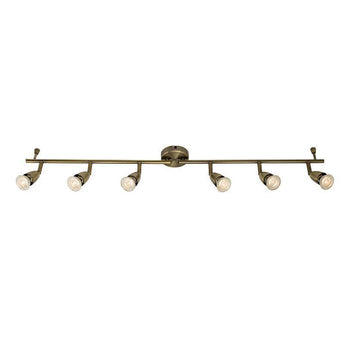 Amalfi Antique Brass Finish 6 Light Kitchen Spotlight-warehouse-091026