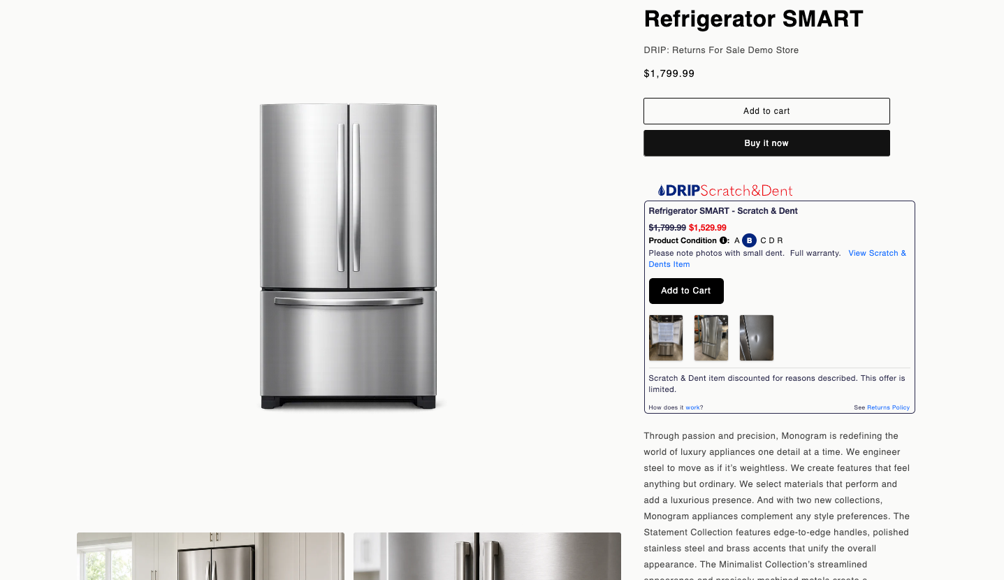 Turn returned appliances