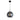 Amsterdam 1 Light Round Black Pendant - Smoked Glass Shade-warehouse-091026