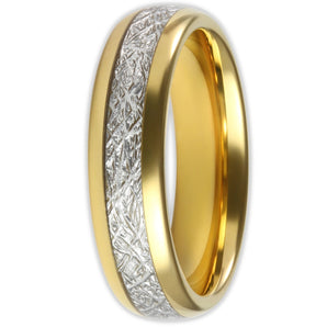 The Golden Steel 6mm Wonder Ring Size Q - Clearance 1143