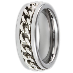 Original Rotating Chain 8mm Wonder Ring Size Q - Clearance 1129
