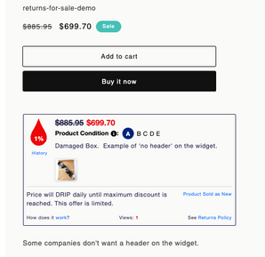 No Header Widget Example - No Header