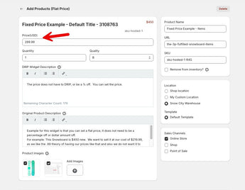 Fixed Price Example - Discounted