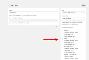 Fixed Price Example - Discounted