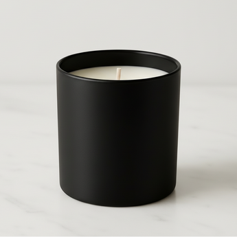 10oz Unbranded Matte Black Glass Soy Candle with Gift Box (White-Label) - Return