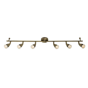 Amalfi Antique Brass Finish 6 Light Kitchen Spotlight-warehouse-091026